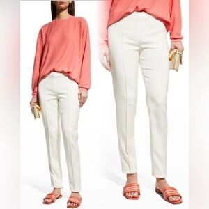 Akris Melissa Techno Pants Ivory Size: US 4 Elegant White Women's Pants White